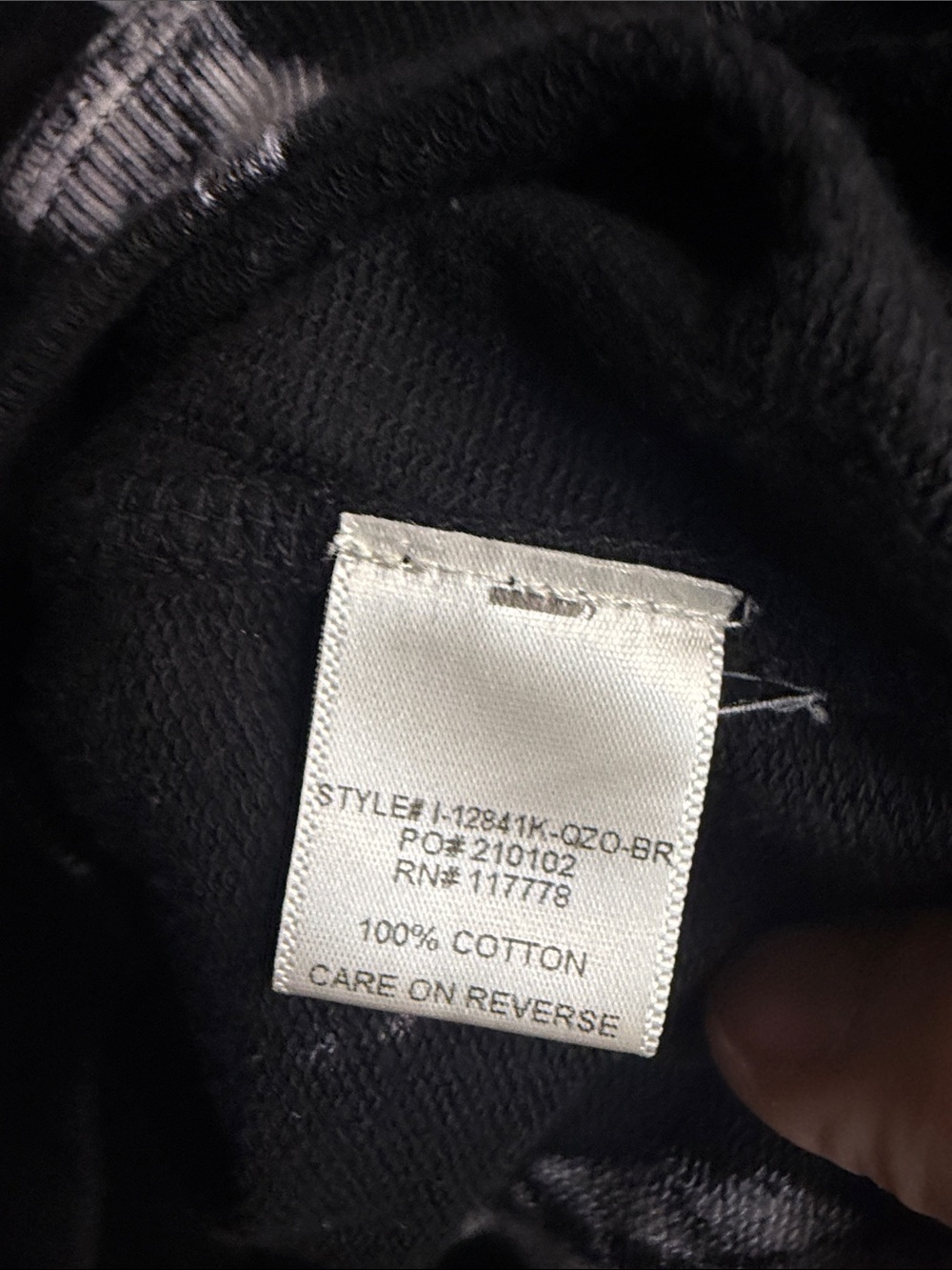 lovestitch Black & White Spiral Tie-Dye Crewneck Sweatshirt - Picture 5 of 6